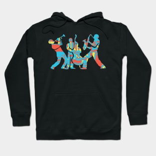 Modern Colorful Jazz Trio Hoodie